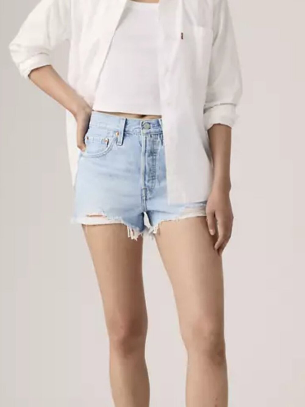 Levi's 501® Original Fit High-rise Women's Shorts - Size 27 - Light Wash